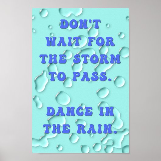 Poster Danse dans la pluie (Devant)