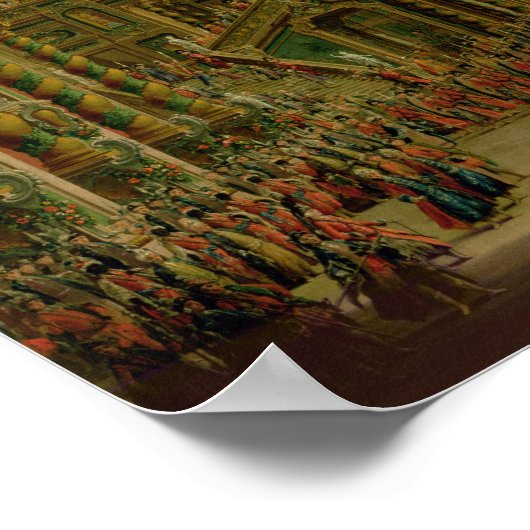 Poster Danse dans le palais baroque Rococo (Coin)