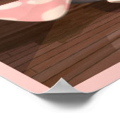 Poster Danse de ballet de fille rousse. (Coin)