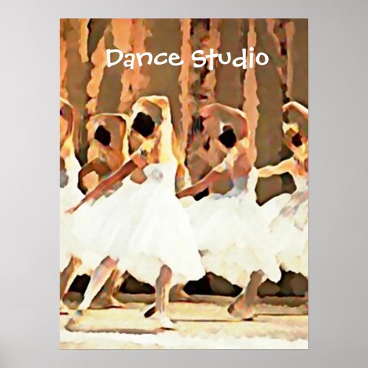 Poster Danse De Ballet Sur Scène Ballerinas (Devant)