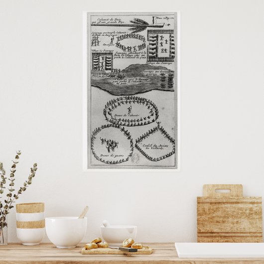 Poster Danse de calcaire des Iroquois (Cuisine)