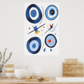 Poster Danse de cote circulaire Abstraite (Cuisine)