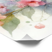 Poster Danse de fleurs et de papillons à l'aquarelle (Coin)