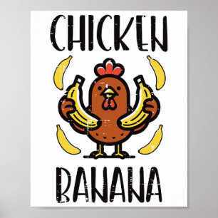 Poster Danse de la chanson mignonne de poulet Nana Fruits