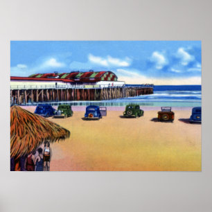 Poster Danse de la Floride de plage de Jacksonville et