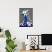 Poster Danse de la mer : gris foncé (Bureau à domicile)