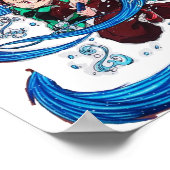 Poster Danse de l'eau Tanjiro Kamado tueur démon (Coin)