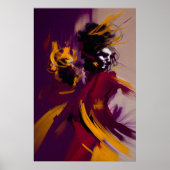 Poster Danse de l'esprit – Figure abstraite expressive (Devant)