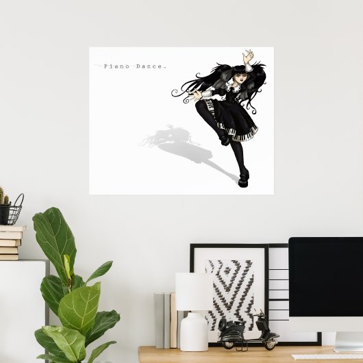 Poster Danse de piano (Bureau à domicile)