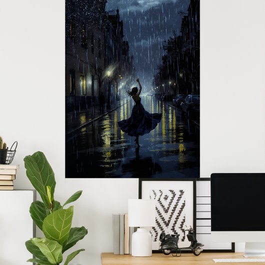 Poster Danse de pluie de minuit (Bureau à domicile)