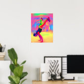 Poster Danse de rue, Arc-en-ciel, Radial (Bureau à domicile)