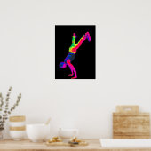 Poster Danse de rue - Multi-Couleur, Retour noir (Cuisine)
