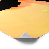 Poster Danse De Rue, Silhouette, Vert/Orange/Jaunes (Coin)