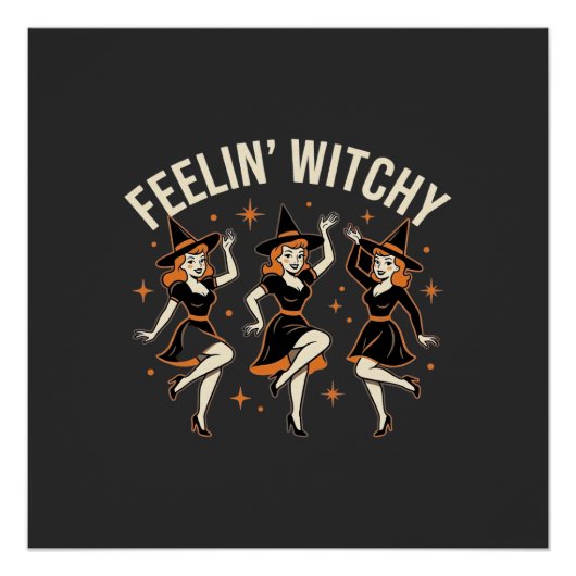 Poster Danse de sorcière Halloween qui déchire (Devant)