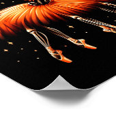 Poster Danse de squelette de ballerine effrayante Hallowe (Coin)