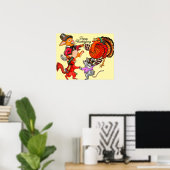 POSTER DANSE DE THANKSGIVING DE PETIT ANIMAL (Bureau à domicile)