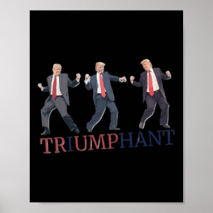 Poster Danse de victoire de Trump Inauguration Retour tri