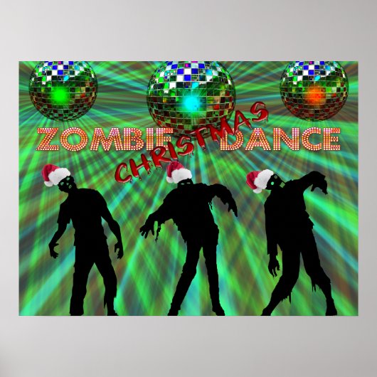 Poster Danse de Zombie Christmas (Devant)