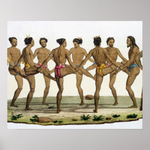 Poster Danse des Caroline Islanders, assiette 22 de 'Le