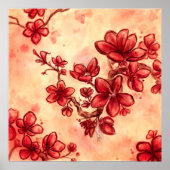 Poster Danse des fleurs rouges (Devant)