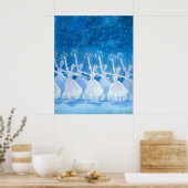Poster Danse des flocons de neige Art Imprimer (Cuisine)