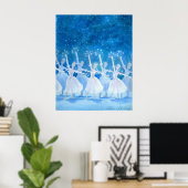 Poster Danse des flocons de neige Art Imprimer (Bureau à domicile)