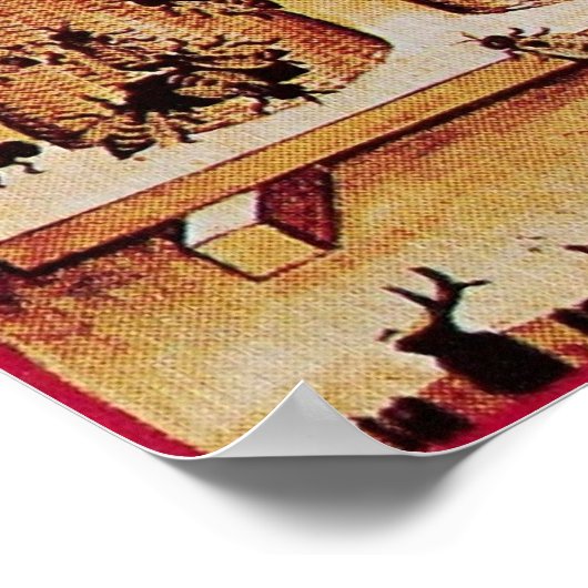 POSTER DANSE DES HONEY BEES AVEC QUATRE ÉLÉMENTS (Coin)