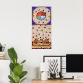 POSTER DANSE DES HONEY BEES AVEC QUATRE ÉLÉMENTS (Bureau à domicile)