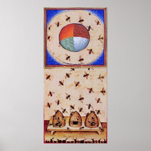 POSTER DANSE DES HONEY BEES AVEC QUATRE ÉLÉMENTS (Devant)