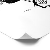 Poster Danse des insectes vintages; Volée de bleuet (Coin)