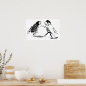 Poster Danse des insectes vintages; Volée de bleuet (Cuisine)