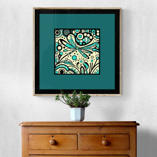 Poster Danse des libellules célestes - Art Print