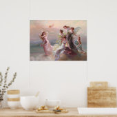 Poster Danse des Nymphes et Cupidon par Édouard Bisson (Cuisine)