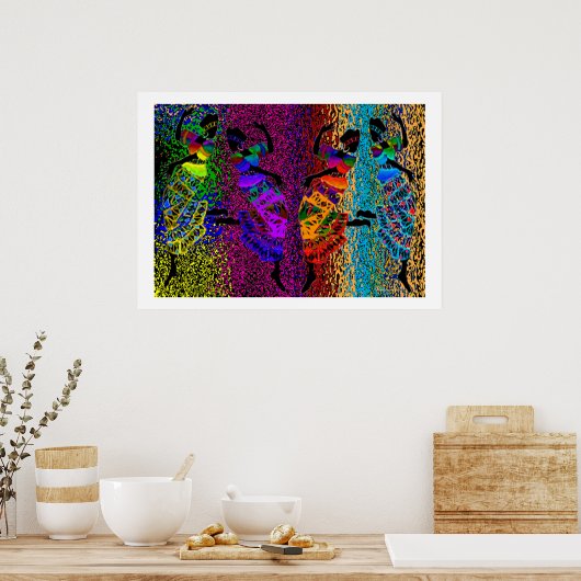 Poster Danse des pieds africains (Cuisine)