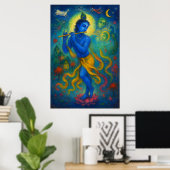 Poster Danse divine du Seigneur Krishna : Bliss éternels (Bureau à domicile)