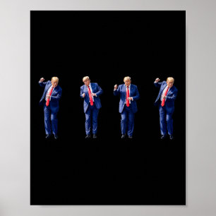 Poster Danse drôle de Trump dansant comme un criminel Vot