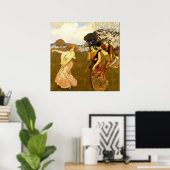 Poster Danse du printemps, Arthur F. Mathews (Bureau à domicile)