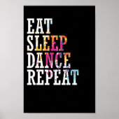 Poster danse "Eat Sleep Dance Repeat" (Devant)