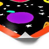 Poster Danse énergique de fruits néons (Coin)