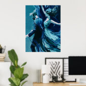 Poster Danse entre mouvement et silence (Bureau à domicile)