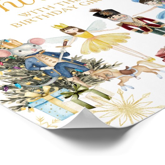 Poster Danse et tourbillon avec la fille Nutcracker d'ann (Coin)