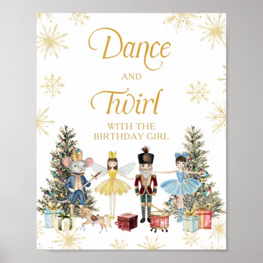 Poster Danse et tourbillon avec la fille Nutcracker d'ann (Devant)