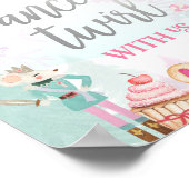 Poster Danse et Twirl Nutcracker Ballerina Girl Argent (Coin)