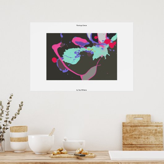 Poster Danse Flamant rose (Cuisine)