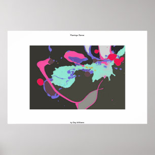 Poster Danse Flamant rose