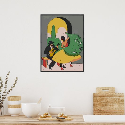 Poster Danse flamenco (Cuisine)