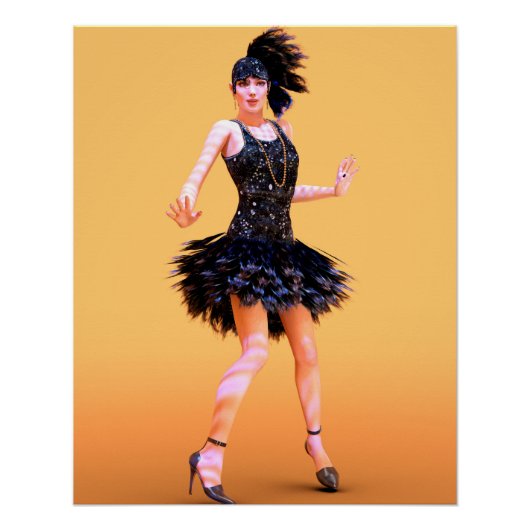 Poster Danse Flapper Vintage (Devant)