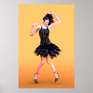 Poster Danse Flapper Vintage