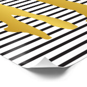 Poster Danse Hip hop moderne filles rayures noir blanc (Coin)