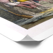 Poster Danse indienne canadienne le soir (Grève couleur (Coin)